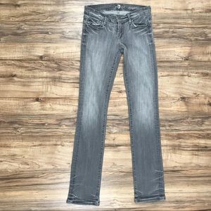 Women's gray 7 for all mankind straight leg jeans